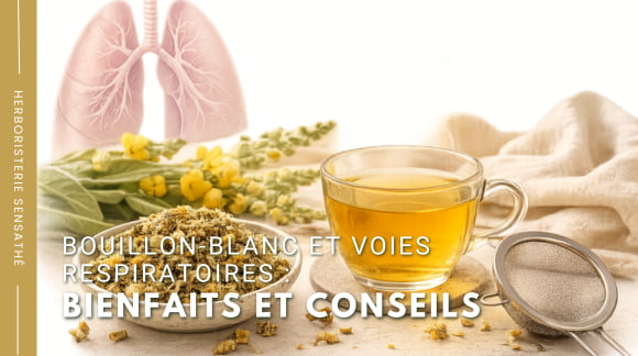 Bouillon-blanc et voies respiratoires  la plante pectorale et expectorante qui libère et apaise - Herboristerie Sensathé